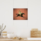 Vintages Zirkusakrobat-Reitposter Poster (Küche)