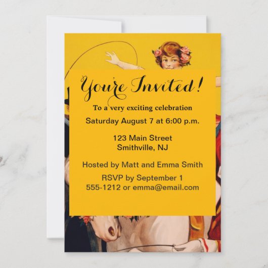 Vintages Zirkusperformer-Poster Einladung (Vorderseite)