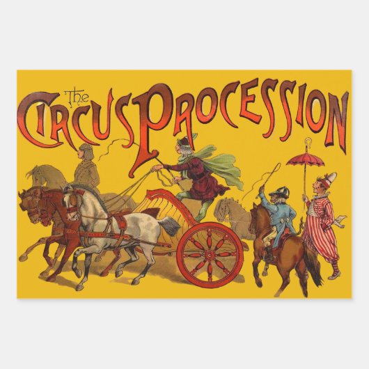 Vintages Zirkusperformer-Poster Geschenkpapier Set (Vorderseite 2)
