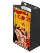Vintages Zirkusperformer-Poster Kleine Geschenktüte (Vorderseite Schrägansicht)