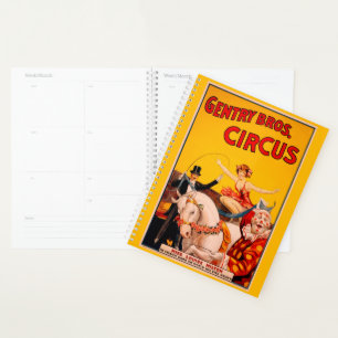 Vintages Zirkusperformer-Poster Planer