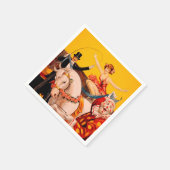 Vintages Zirkusperformer-Poster Serviette (Ecke)