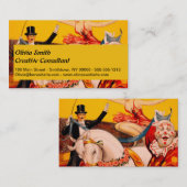 Vintages Zirkusperformer-Poster Visitenkarte (Vorne/Hinten)