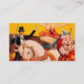 Vintages Zirkusperformer-Poster Visitenkarte (Rückseite)