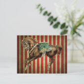 Vintages Zirkuspferd Postkarte (Stehend Vorderseite)