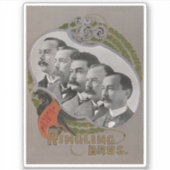 Vintages Zirkusposter der fünf Brüder Aufkleber (Vorderseite)