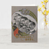 Vintages Zirkusposter der fünf Brüder Karte (Gelbe Blume)