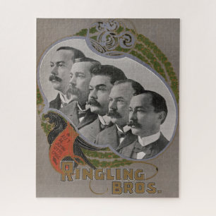 Vintages Zirkusposter der fünf Brüder Puzzle