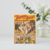 Vintages Zirkusposter des Mahdi Postkarte (Stehend Vorderseite)