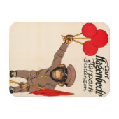 Vintages Zirkusposter eines Affen mit Balloons Magnet (Horizontal)