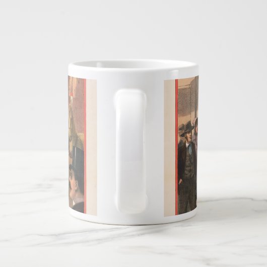 Vintages Zirkusposter eines Affentrainers Jumbo-Tasse (Rückseite)