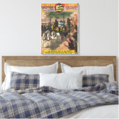 Vintages Zirkusposter eines Affentrainers Leinwanddruck (Insitu (Schlafzimmer))