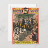 Vintages Zirkusposter eines Affentrainers Postkarte (Vorne/Hinten)