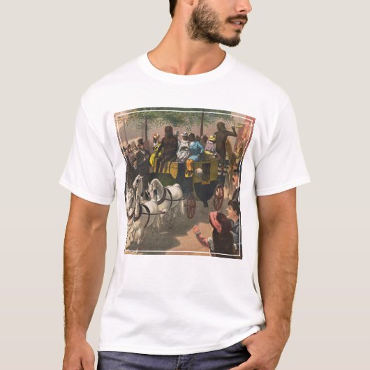 Vintages Zirkusposter eines Affentrainers T-Shirt (Vorderseite)