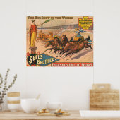 Vintages Zirkusposter eines römischen Chariot-Renn Poster (Küche)
