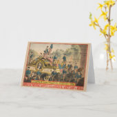 Vintages Zirkusposter mit Paradefahrt Float Karte (Gelbe Blume)