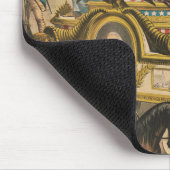 Vintages Zirkusposter mit Paradefahrt Float Mousepad (Ecke)