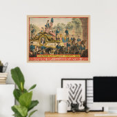 Vintages Zirkusposter mit Paradefahrt Float Poster (Heimbüro)
