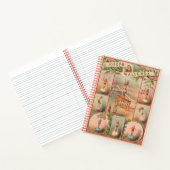 Vintages Zirkusposter mit Schauspielszenen der Akr Notizblock (Innenseite)