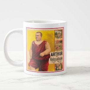 Vintages Zirkusposter von Arthur, dem Kolossalskid Jumbo-Tasse