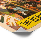 Vintages Zirkusposter von Tieren und Künstlern Poster (Ecke)