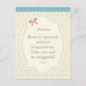 Vintages Zitat Postkarte - Grau (Vorderseite)