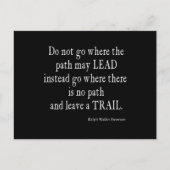 Vintages Zitat von Emerson Inspiration Postkarte (Vorderseite)