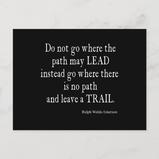 Vintages Zitat von Emerson Inspiration Postkarte (Vorderseite)