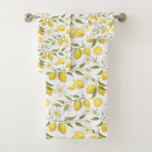 Vintages Zitronenbaummuster Badhandtuch Set (Insitu)