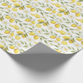 Vintages Zitronenbaummuster Geschenkpapier (Ecke)