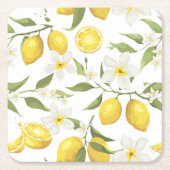 Vintages Zitronenbaummuster Rechteckiger Pappuntersetzer (Vorderseite)