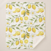 Vintages Zitronenbaummuster Sherpadecke (Vorderseite)