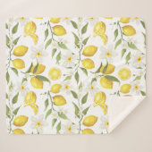 Vintages Zitronenbaummuster Sherpadecke (Vorderseite (Horizontal))