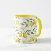 Vintages Zitronenbaummuster Tasse (VorderseiteRechts)