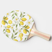 Vintages Zitronenbaummuster Tischtennis Schläger (Seitenansicht)