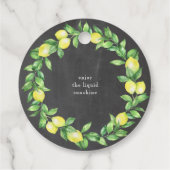 Vintages Zitronenblatt Geschenkanhänger (Rückseite)