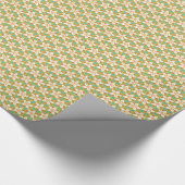 Vintages Zitronengrün und Gelb-Jonquil-Muster Geschenkpapier (Ecke)