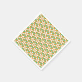 Vintages Zitronengrün und Gelb-Jonquil-Muster Serviette (Ecke)