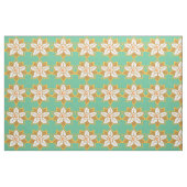 Vintages Zitronengrün und Gelb-Jonquil-Muster Stoff (Fat Quarter (45,7 x 55,9 cm))