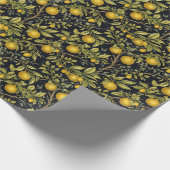 Vintages Zitronenmuster Geschenkpapier (Ecke)