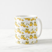 Vintages Zitronenmuster Kaffeetasse (VorderseiteRechts)