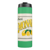 Vintages Zitronenschild Sommerfrüchte Thermosbecher (Vorderseite)