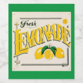 Vintages Zitronenschild Sommerfrüchte Weinetikett (Einzelnes Label)