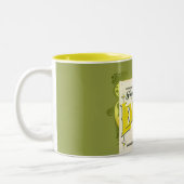 Vintages Zitronenschild Sommergelbe Früchte Zweifarbige Tasse (Links)