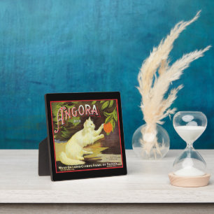 Vintages Zitrusfrüchteetikett Angora Fotoplatte