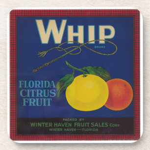 Vintages Zitrusfrüchteetikett Getränkeuntersetzer