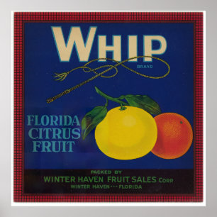 Vintages Zitrusfrüchteetikett Poster