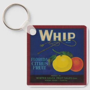 Vintages Zitrusfrüchteetikett Schlüsselanhänger