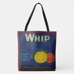 Vintages Zitrusfrüchteetikett Tasche