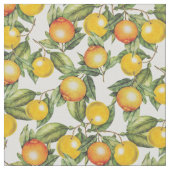Vintages Zitrusmuster Stoff (Nahaufnahme)